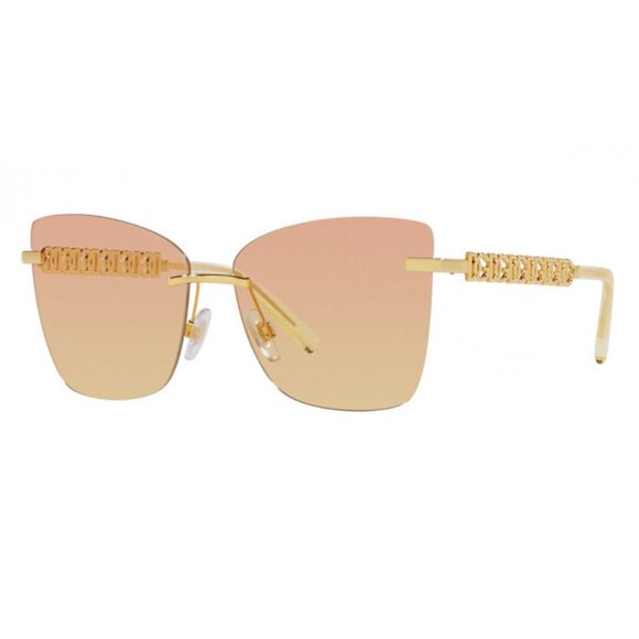 NEW DOLCE&GABBANA BUTTERFLY GOLD WOMEN SUNGLASSES DG2289 02/EL - Picture 1 of 3
